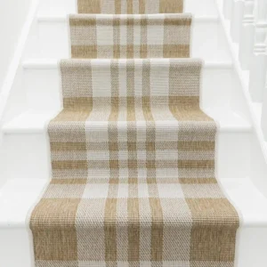 Chequered Brown Stair Runner In Dubai