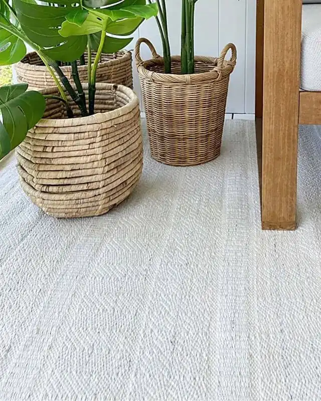 Loretta Cream and Grey Outdoor PET Rug