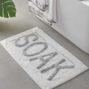 Catherine Lansfield White Soak Bath Mat