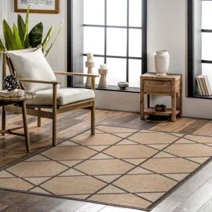Jaquenetta Easy-Jute Washable Trellis Rug
