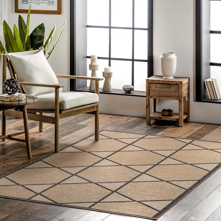 Jaquenetta Easy-Jute Washable Trellis Rug