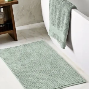 Light Sage Green Bobble Bath Mat