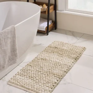 Natural Giant Bobble Runner Bath Mat