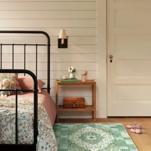 Playful Patchwork Green Rug