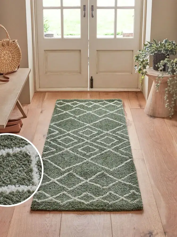 Sage Green Smart Global Berber Runner