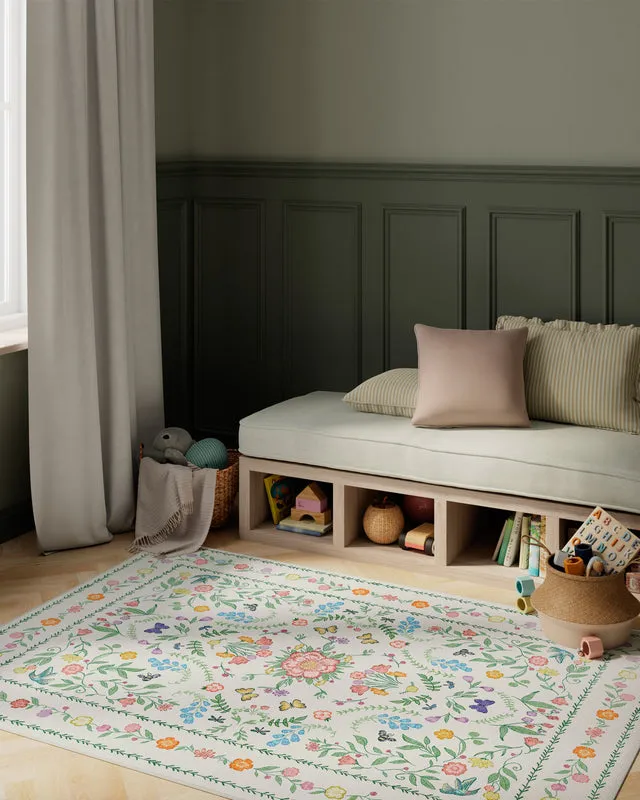Springtime Lullaby Ivory Multicolor Rug