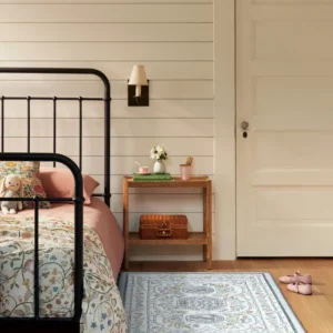 Twin Bunny Border Blue Rug