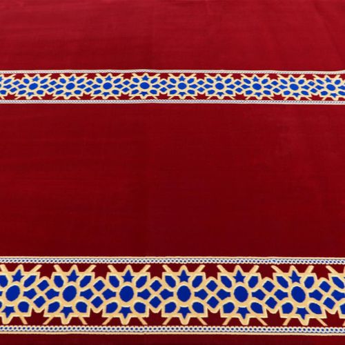 Maryam Deep Red Prayer Carpet sample