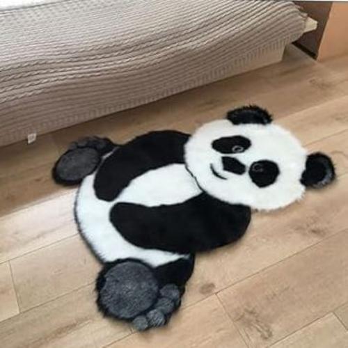 Panda Print Rug in Room