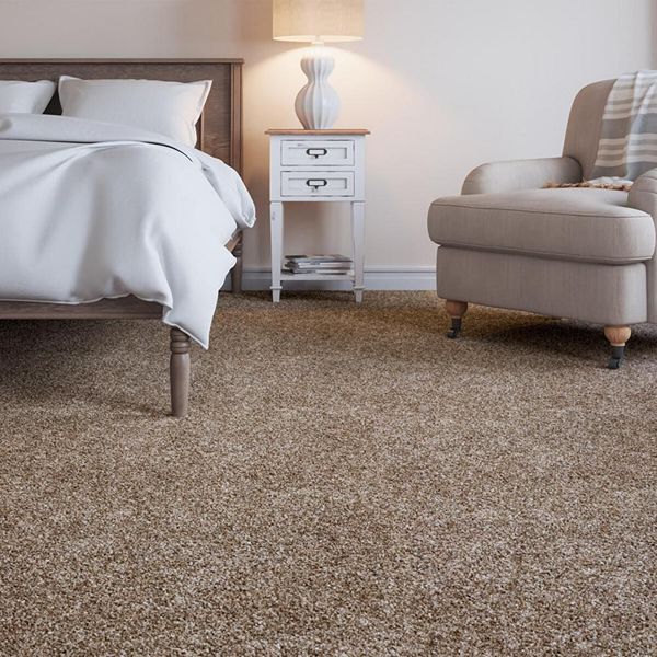 Beige carpet in cozy bedroom