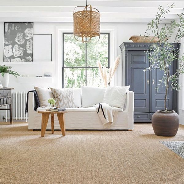 Natural beige living room carpet