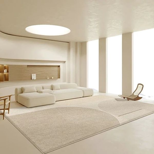 Neutral textured living room carpet