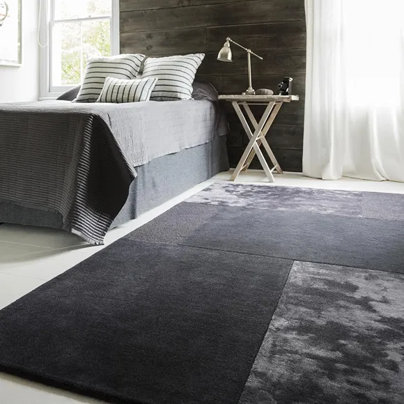 Charcoal Tonal Textured Area Rug